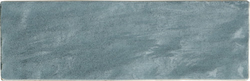 Riad Aqua – Faïence murale turquoise brillante 6,50x20 cm
