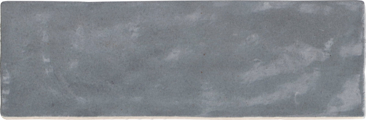 Riad Grey – Faïence murale grise brillante 6,50x20 cm