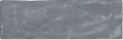 Riad Grey – Faïence murale grise brillante 6,50x20 cm