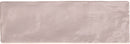 Riad Pink – Faïence murale rose poudré brillante 6,50x20 cm
