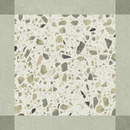 Carrelage décor terrazzo Croma Green Décor mat 25x25 cm