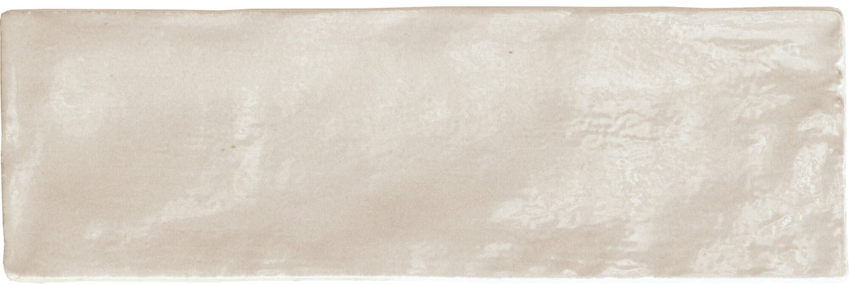 Riad Sand – Faïence murale beige sable brillante 6,50x20 cm