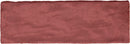 Riad Red – Faïence murale rouge terre cuite brillante 6,50x20 cm