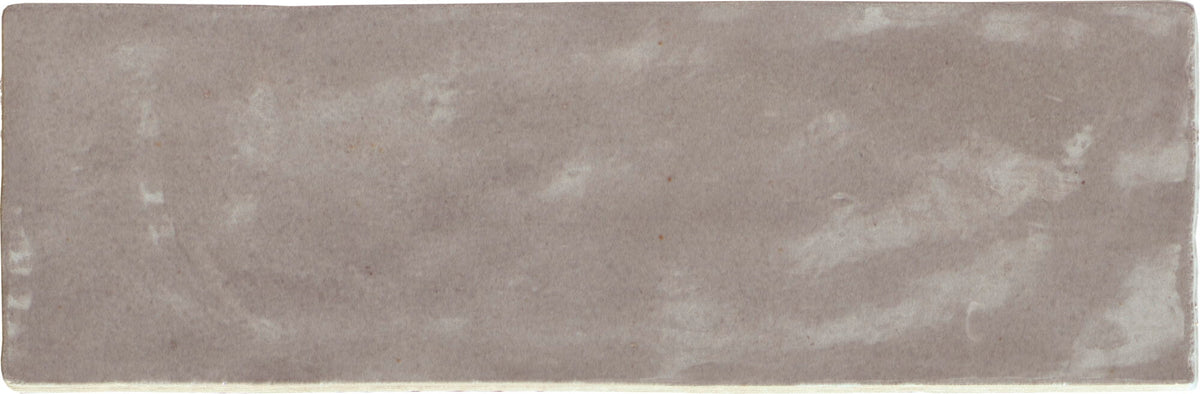 Riad Taupe – Faïence murale taupe brillante 6,50x20 cm
