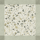 Carrelage décor terrazzo Croma Green Décor mat 25x25 cm