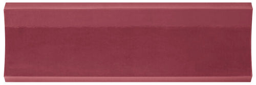Faïence murale relief Bow Bordeaux 15x45 cm – vue du carreau