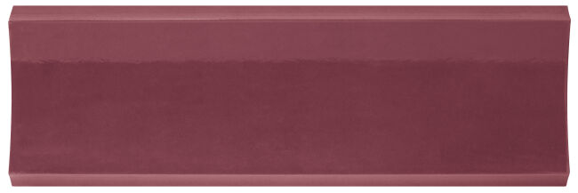 Faïence murale relief Bow Bordeaux 15x45 cm – vue du carreau