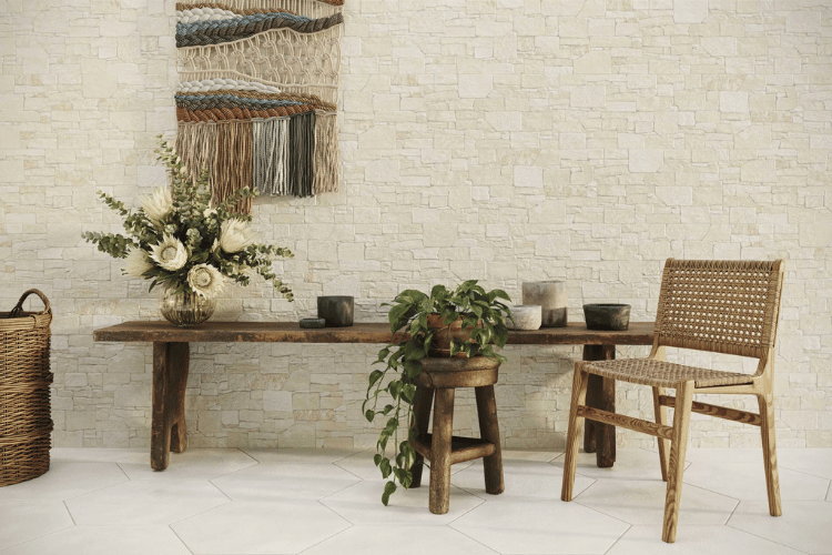 Parement pierre Stones Ivory 31x56 cm