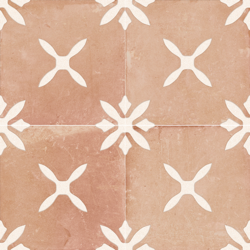 PANGEA CLAY FLOWER carrelage décoratif mat 22,3x22,3