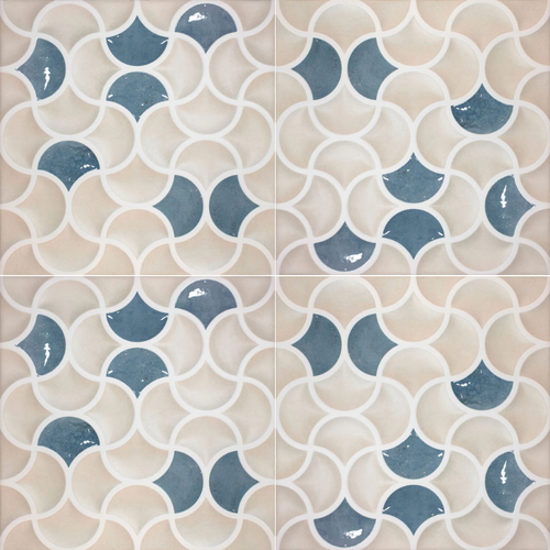 Carrelage imitation terre cuite - Bari lattice sand acqua 33x33 - 0.89 m²/colis