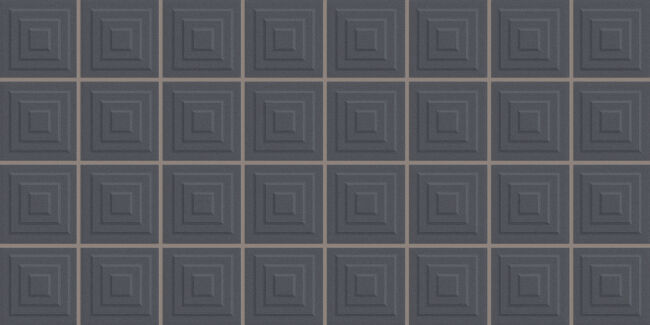 Faïence murale relief Pique Mosaic Anthracite 20x40 cm – vue du carreau