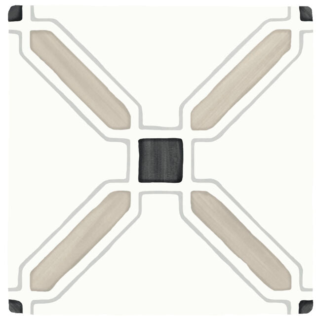 TANGER SAND CROSS : carrelage décoratif mat 12,3x12,3