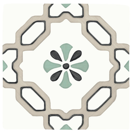 TANGER SAND LILY : carrelage décoratif mat 12,3x12,3