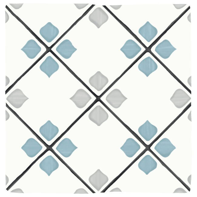 TANGER SILVER RHOMB : carrelage décoratif mat 12,3x12,3