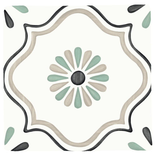 TANGER SAND FLOWER : carrelage décoratif mat 12,3x12,3