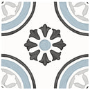 TANGER BLUE DAHLIA : carrelage décoratif mat 12,3x12,3