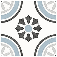 TANGER BLUE DAHLIA : carrelage décoratif mat 12,3x12,3