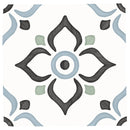 TANGER BLUE GARDEN : carrelage décoratif mat 12,3x12,3