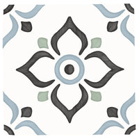 TANGER BLUE GARDEN : carrelage décoratif mat 12,3x12,3