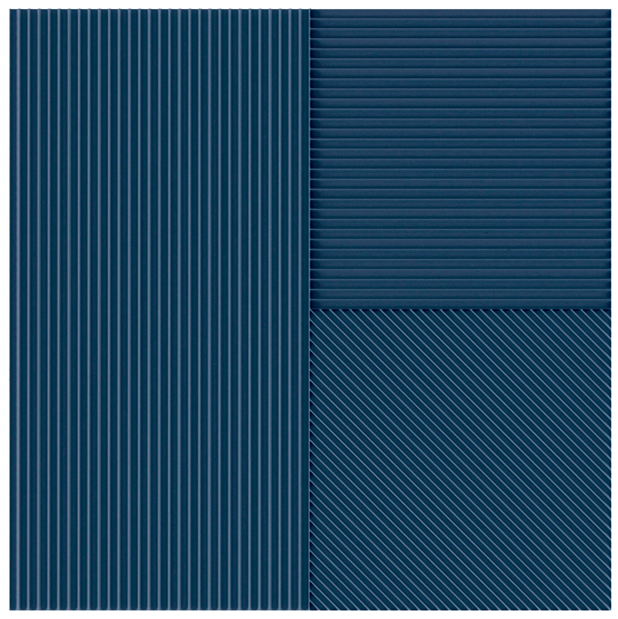 Faïence décorative Lins Navy 20x20 cm