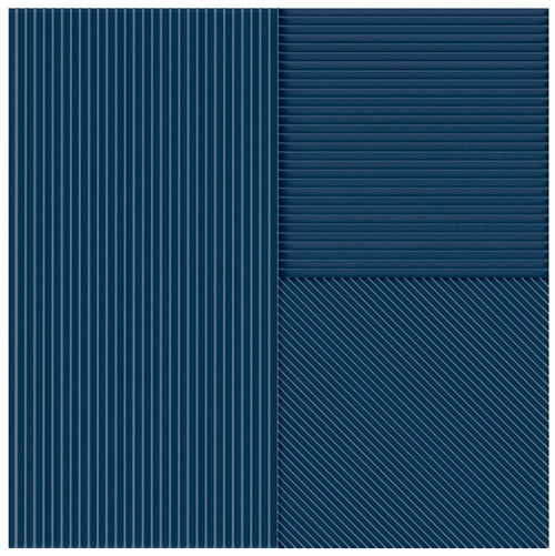 Faïence décorative Lins Navy 20x20 cm