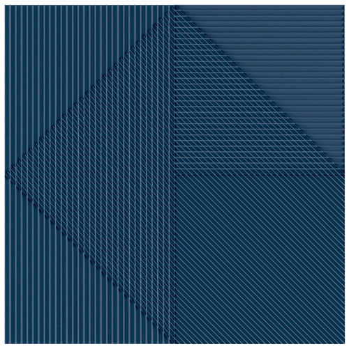 Faïence décorative Lins Navy 20x20 cm