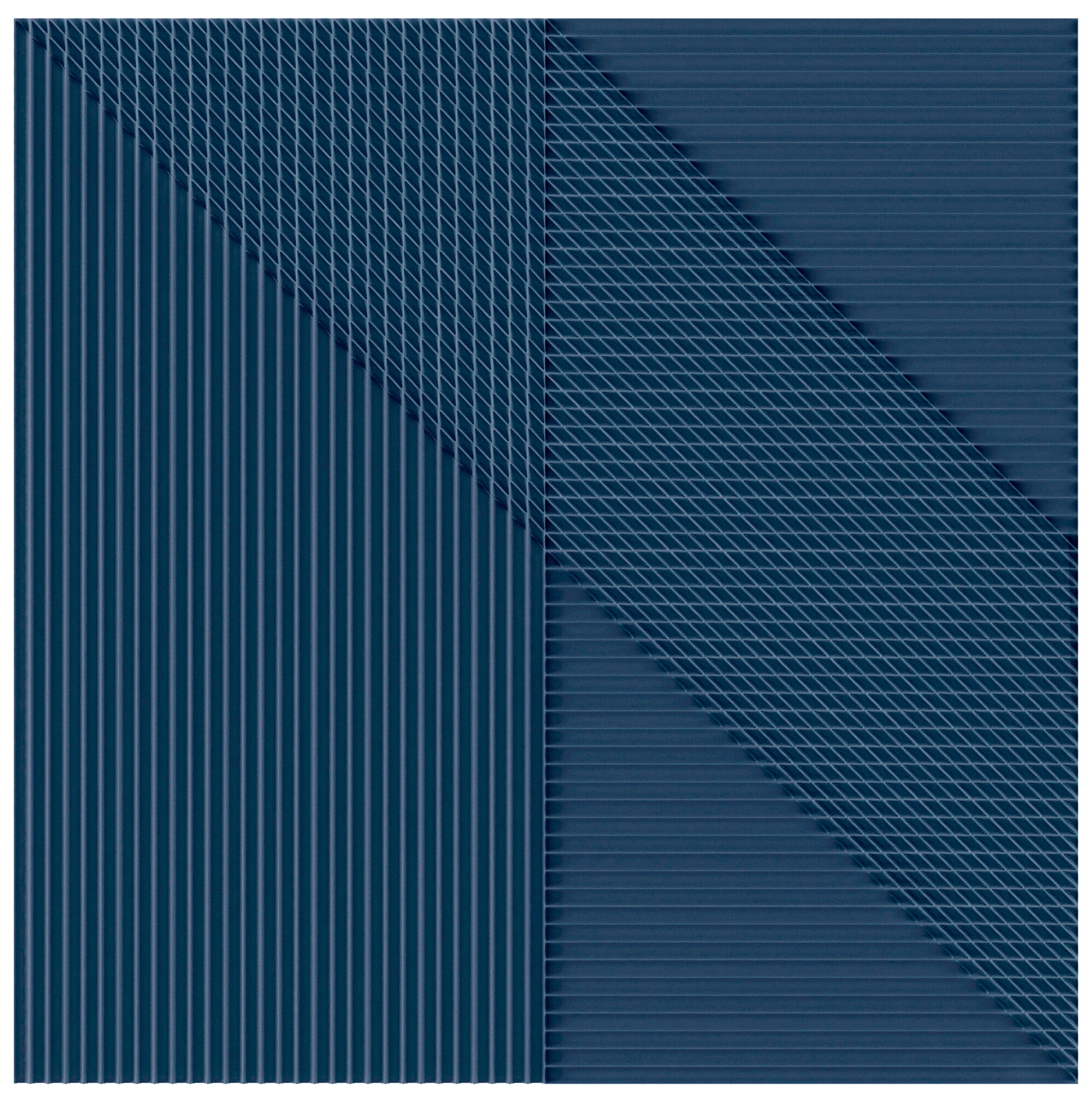 Faïence décorative Lins Navy 20x20 cm