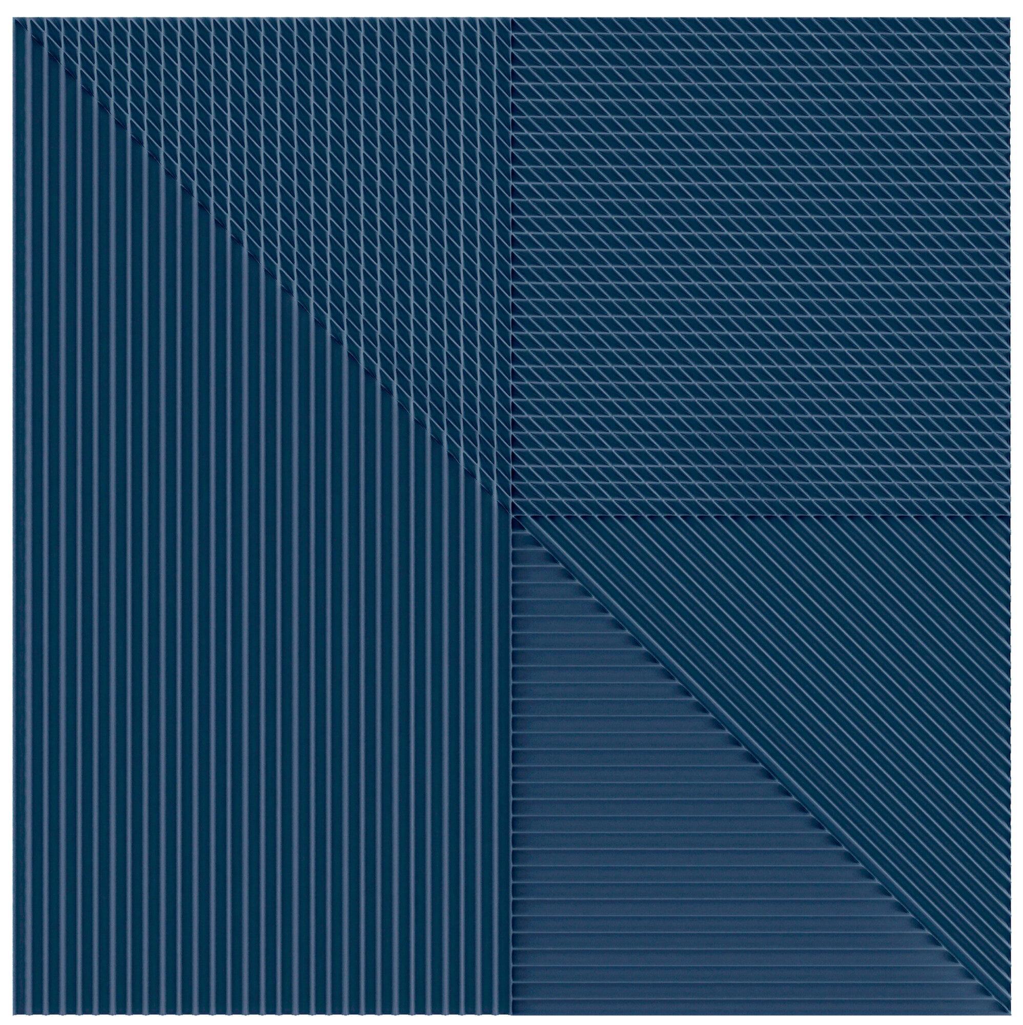 Faïence décorative Lins Navy 20x20 cm