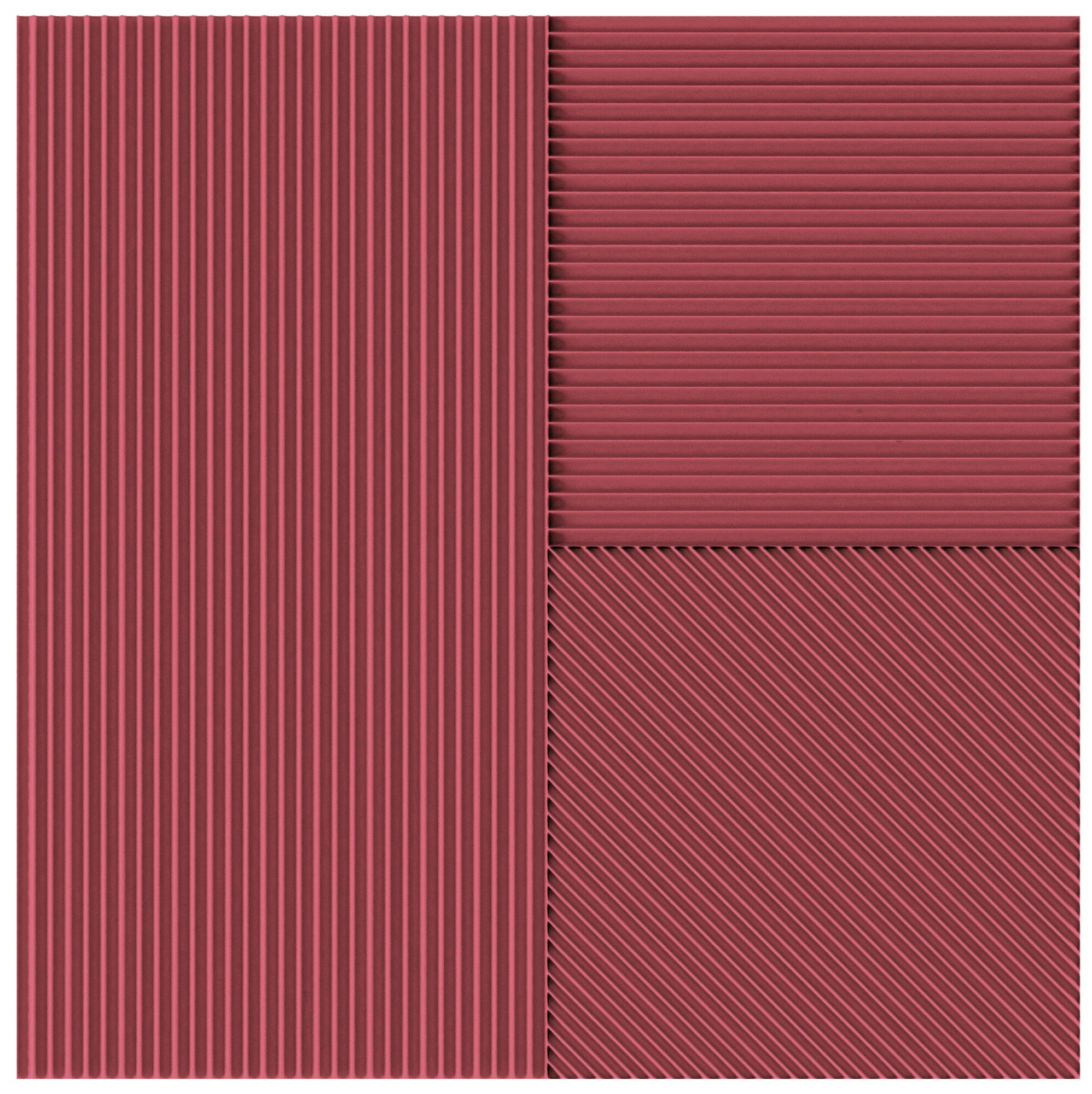Faïence décorative Lins Bordeaux 20x20 cm