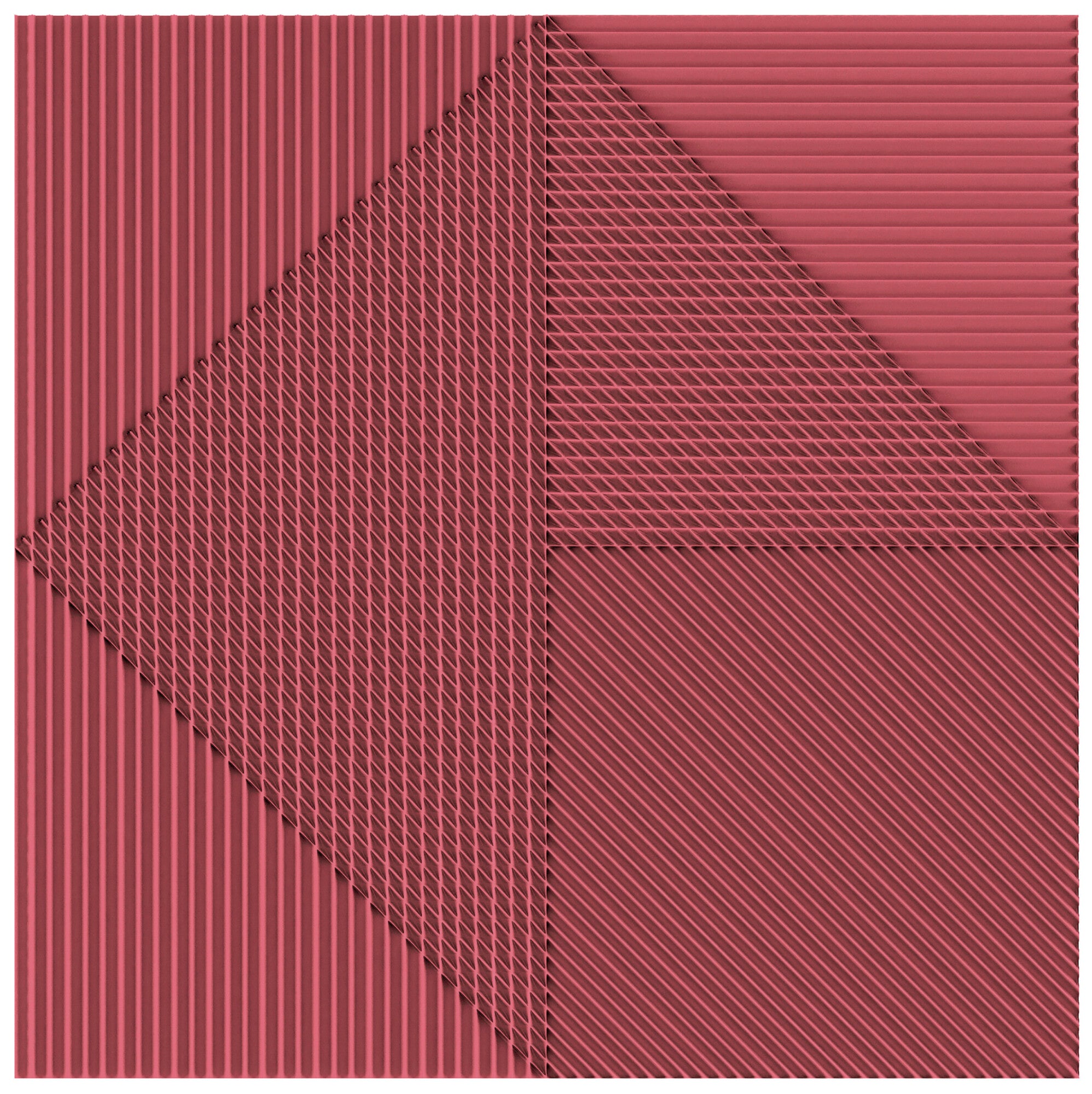 Faïence décorative Lins Bordeaux 20x20 cm
