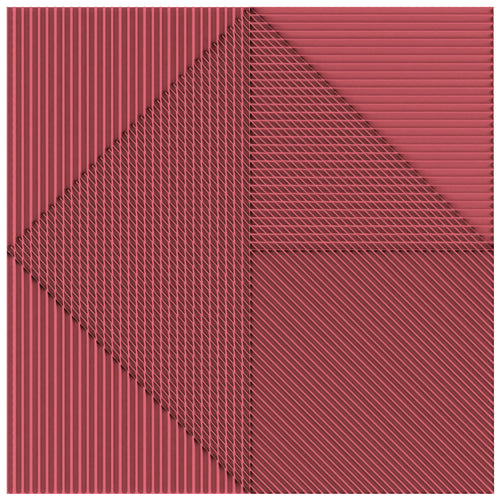 Faïence décorative Lins Bordeaux 20x20 cm