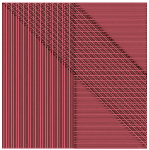 Faïence décorative Lins Bordeaux 20x20 cm
