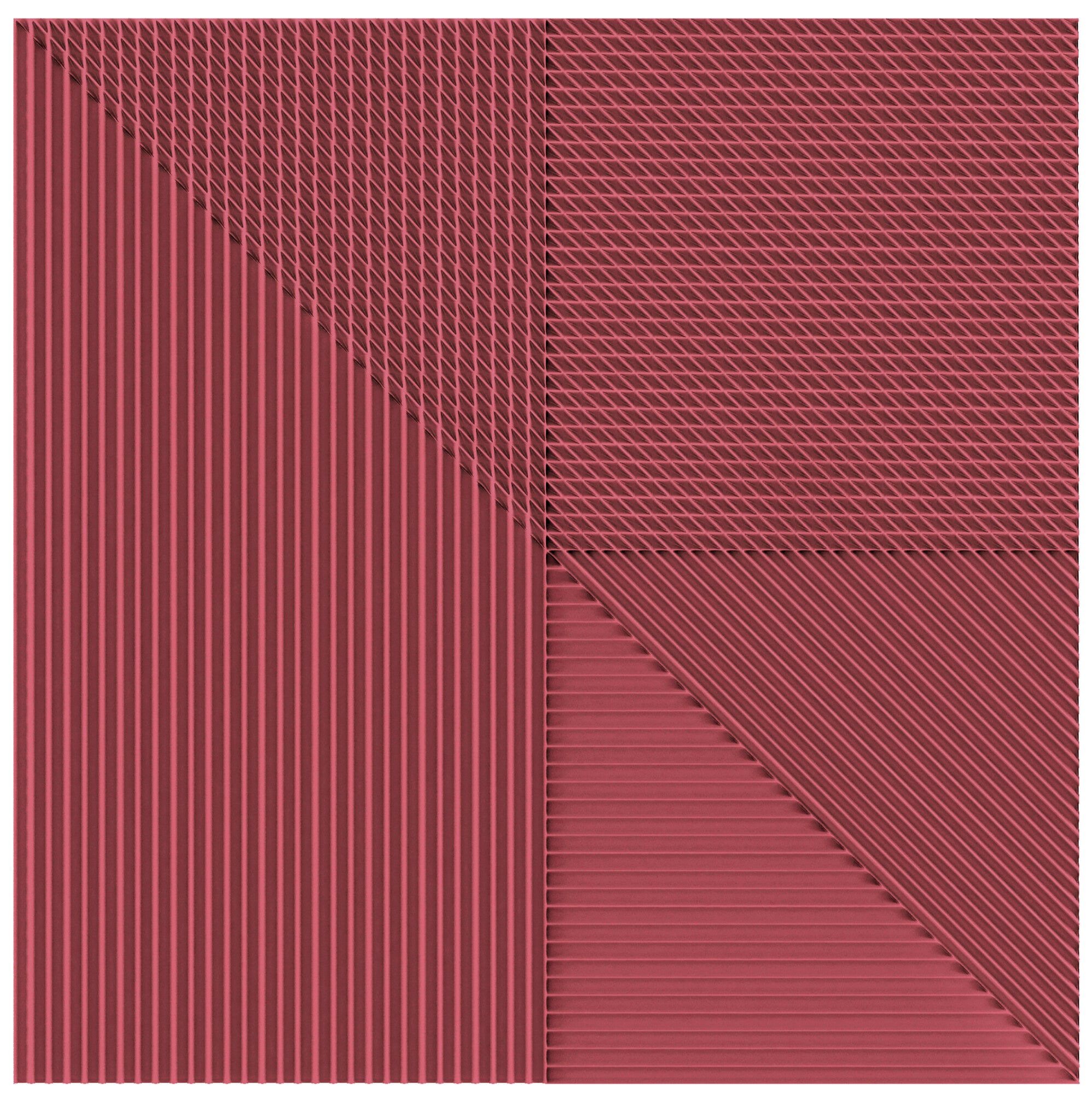 Faïence décorative Lins Bordeaux 20x20 cm