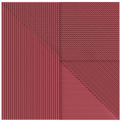 Faïence décorative Lins Bordeaux 20x20 cm