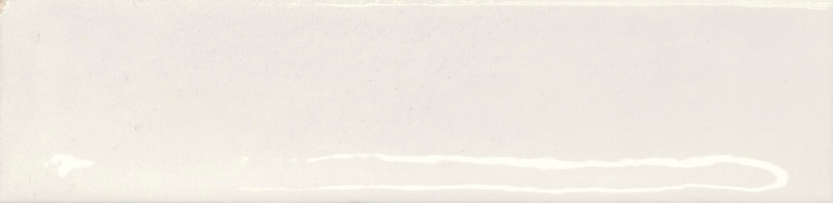 Carrelage mural Bari White blanc brillant 6x24,6 cm