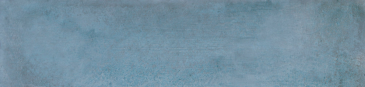 Carrelage mural Bari Blue bleu brillant 6x24,6 cm