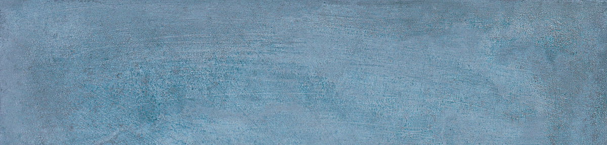 Carrelage mural Bari Blue bleu brillant 6x24,6 cm
