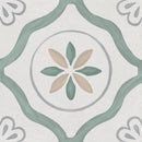 Carrelage décoratif Sirocco Green Petals 22,3x22,3 cm