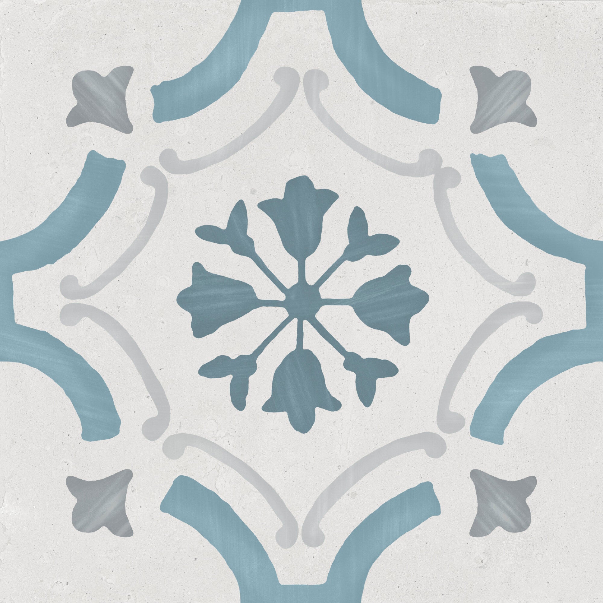 Carrelage décoratif Sirocco Blue Ornate 22,3x22,3 cm