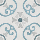 Carrelage décoratif Sirocco Blue Dhalia 22,3x22,3 cm
