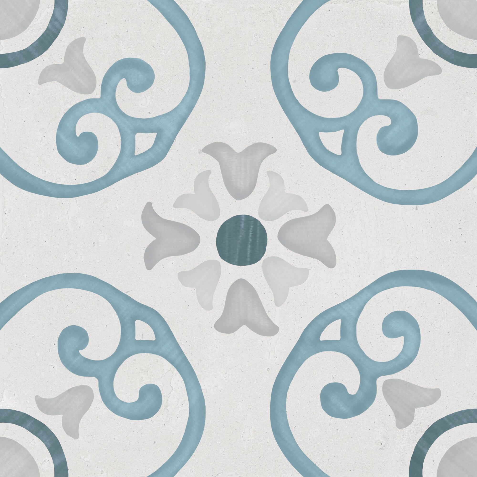 Carrelage décoratif Sirocco Blue Dhalia 22,3x22,3 cm