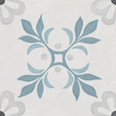 Carrelage décoratif Sirocco Blue Garden 22,3x22,3 cm