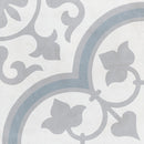 Carrelage effet ciment Havana Silver Ornate 22,3x22,3 cm