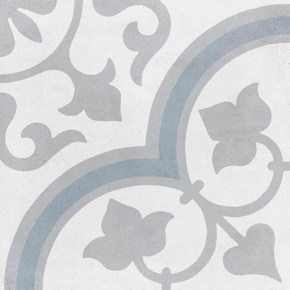 Carrelage effet ciment Havana Silver Ornate 22,3x22,3 cm