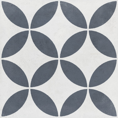 Carrelage graphique Havana White Petals 22,3x22,3 cm
