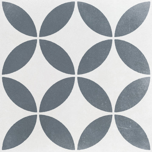 Carrelage graphique Havana White Petals 22,3x22,3 cm