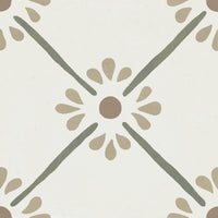 Carrelage imitation ciment PROVENZA GREEN FLOWER 22X22