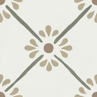 Carrelage imitation ciment PROVENZA GREEN FLOWER 22X22
