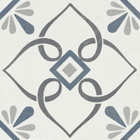 Carrelage imitation ciment PROVENZA BLUE PETALS 22X22