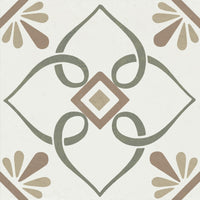 Carrelage imitation ciment PROVENZA GREEN PETALS 22X22